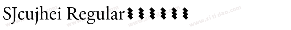 SJcujhei Regular字体转换